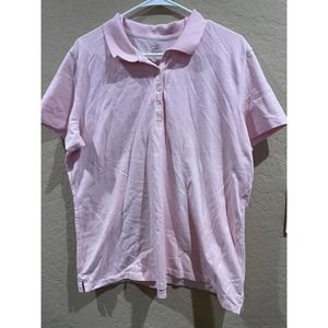 St. John's Bay Pink Polo Shirt XXL Cotton Short Sleeve Men's Mans 2XL